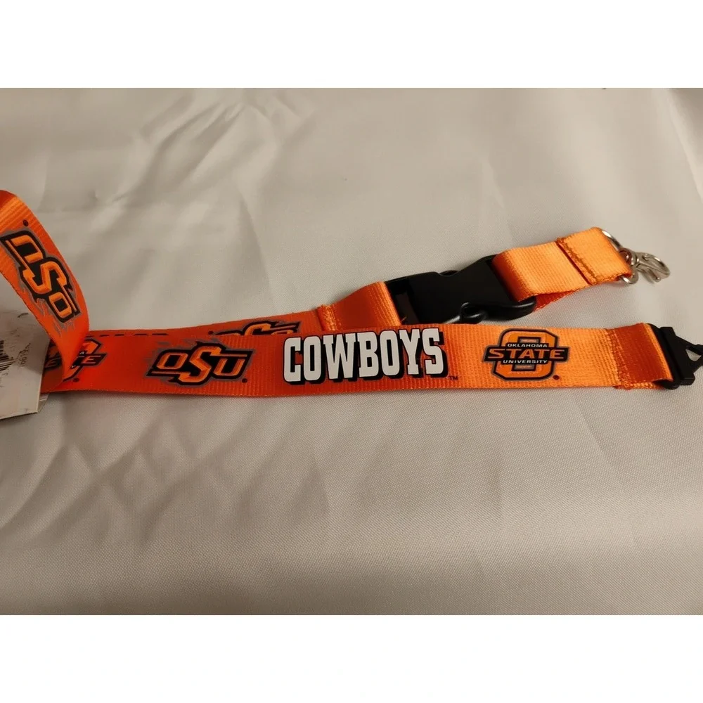 NWT Oklahoma State‎ Cowboys OSU Lanyard w/ Detachable Keychain Clip Pistol Pete
